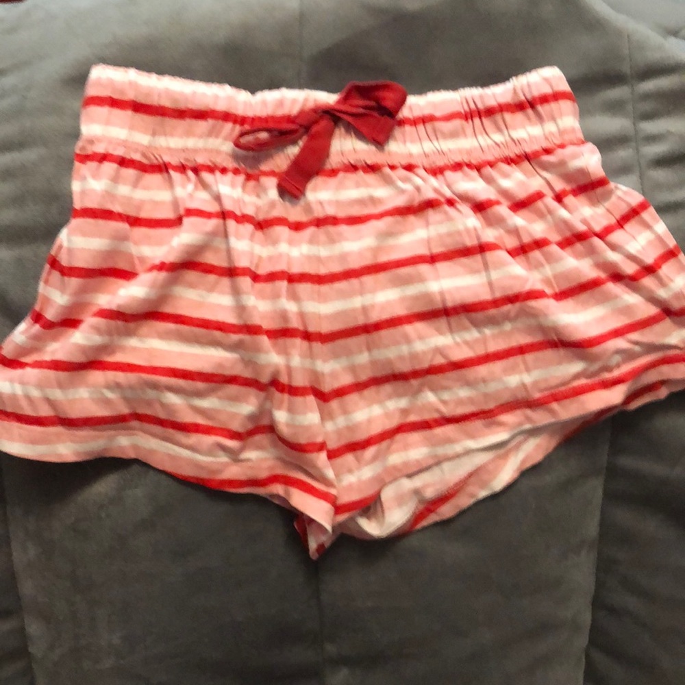 Forever 21 Pink and Red Striped sleep shorts